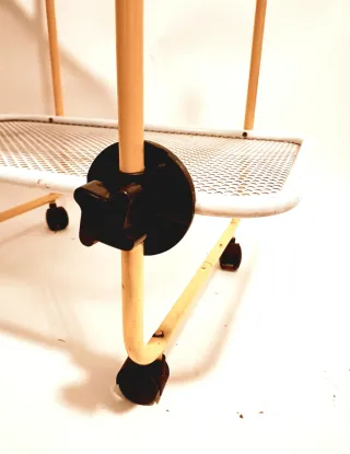 Carrello in metallo forato anni '80