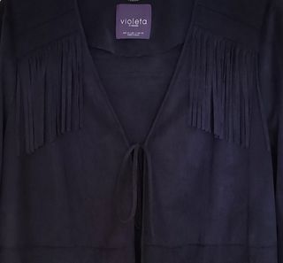 CHAQUETA VIOLETA MANGO T. XL