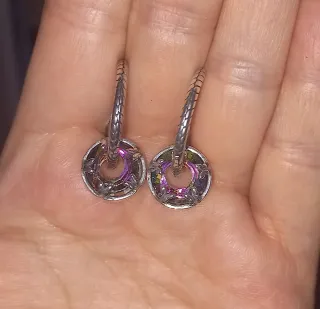 Pendientes Aro Plata Multicolor