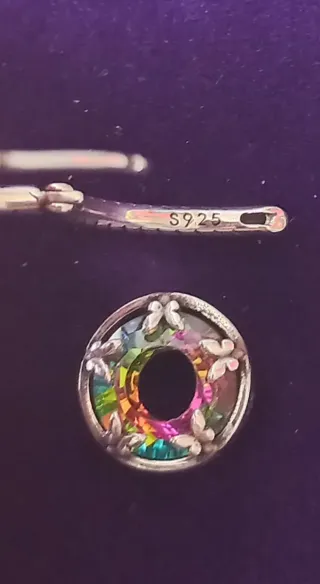 Pendientes Aro Plata Multicolor