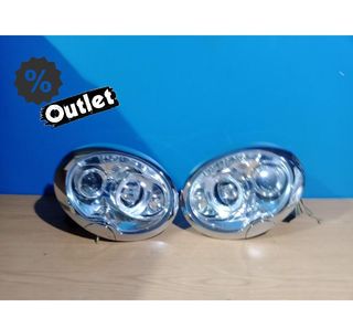 VE FAROS MINI COOPER R50 R52 R53 01-06 LUZ DIURNA CROMADOS R