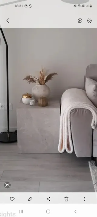 Mesa auxiliar Westwing imitación marmol