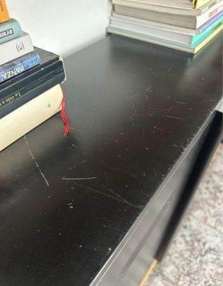 Mueble office estilo industrial madera y negro