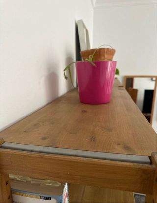 Mueble office estilo industrial madera y negro