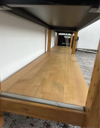 Mueble office estilo industrial madera y negro