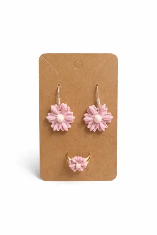 Pack infantil pendientes y anillo "MARGARITA"