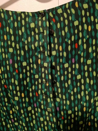 Vestido H&M verde estampado