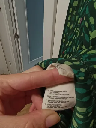 Vestido H&M verde estampado