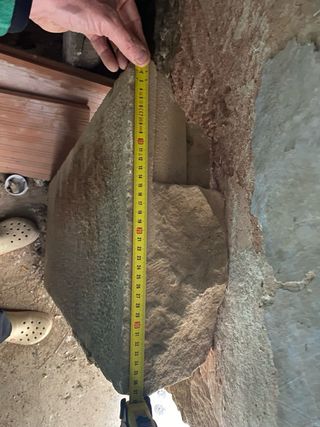 Base de piedra para banco