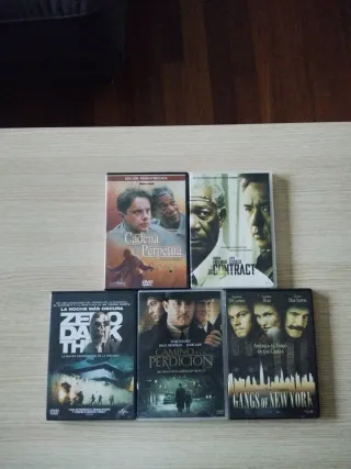 Lote 5 Películas DVD: Cadena Perpetua, The Contrac