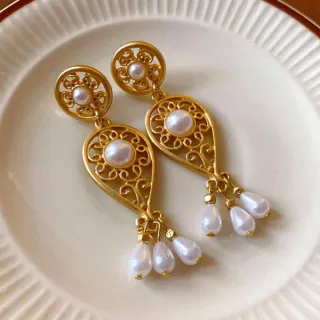 Pendientes Vintage Princesa Ziling Dorados