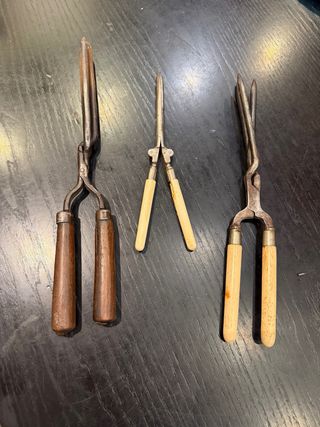 Tenazas encañonar vintage / rizadoras pelo