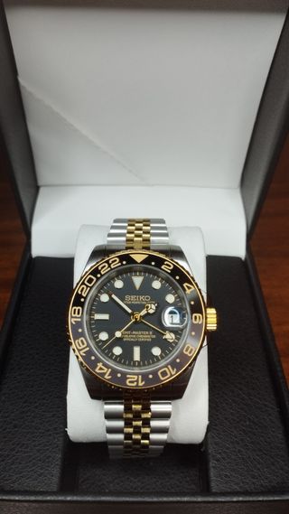 Reloj Seiko Mod GMT-Master II Bicolor Zombie Oro