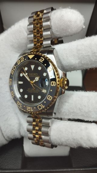 Reloj Seiko Mod GMT-Master II Bicolor Zombie Oro