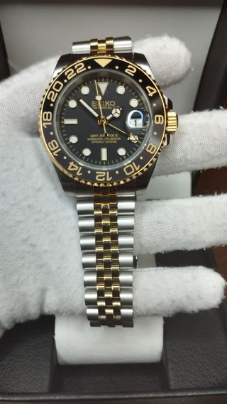 Reloj Seiko Mod GMT-Master II Bicolor Zombie Oro