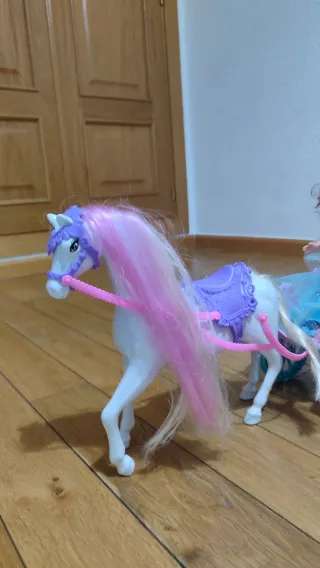 Carroza de caballo con princesa