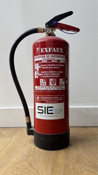Extintor de incendios Exfaex 6 Kg Polvo ABC