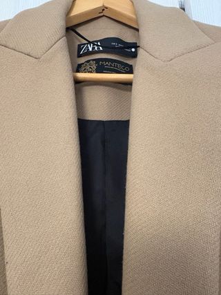 Abrigo Zara Manteco Beige