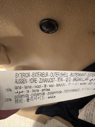 Abrigo Zara Manteco Beige