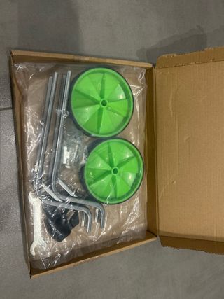 Ruedines bici niño verdes