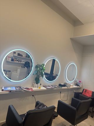 4 Espejos Modernos con Luz LED encendido táctil