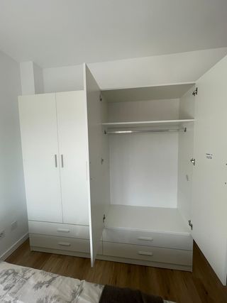 Armario 4 puertas y 4 cajones blanco