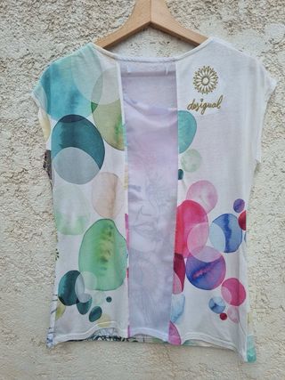 Camiseta Desigual Talla L Multicolor