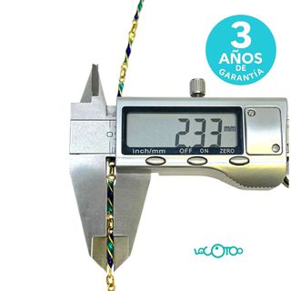 Pulsera Oro 18K con Detalles Azules y Verdes