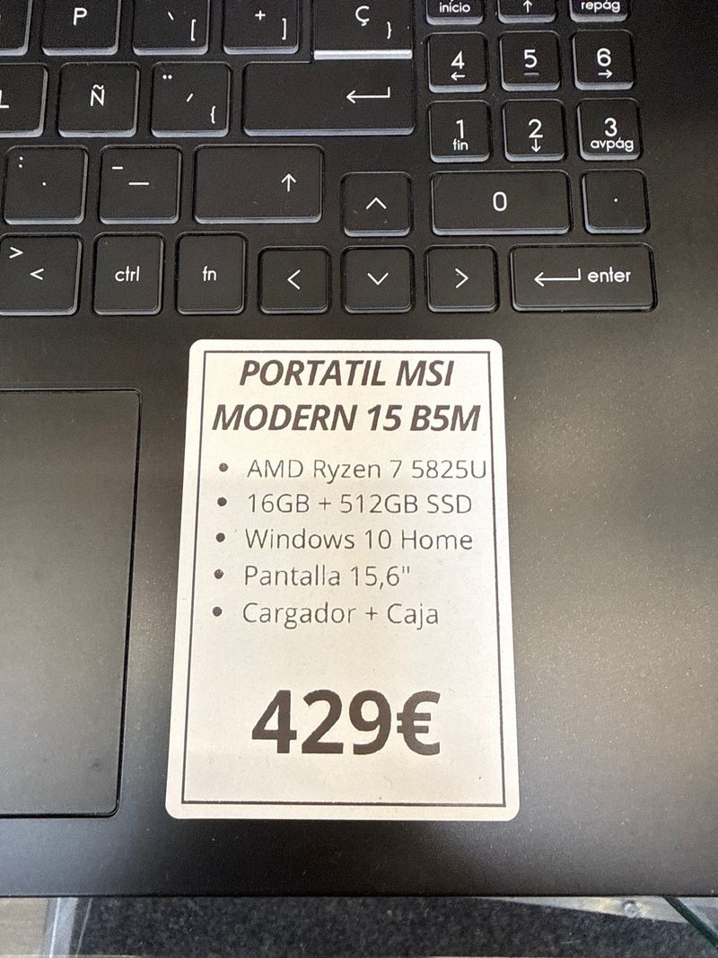 Portátil MSI Modern 15 B5M Negro afbeelding 3