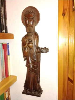 Talla madera Corazón de Jesús vintage