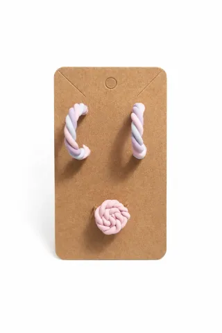 Pack pendientes y anillo arcilla polimérica KOLORE