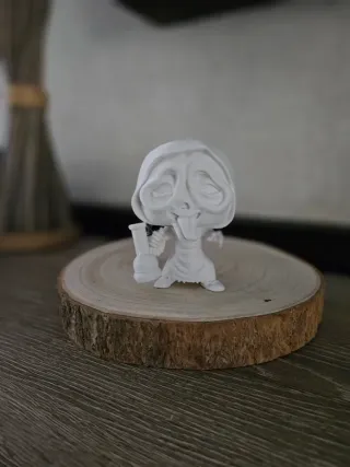 Figurita Chibi Ghostface a un solo color