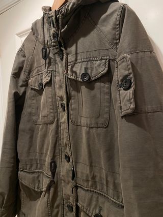 Levi ́s Chaqueta Parka Militar con Capucha Talla L
