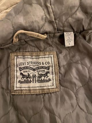Levi ́s Chaqueta Parka Militar con Capucha Talla L