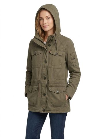Levi ́s Chaqueta Parka Militar con Capucha Talla L