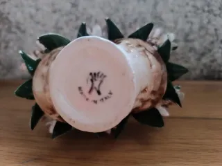 Cesta Flores Porcelana Capodimonte