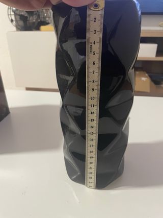 Jarrón Negro Moderno Vidrio