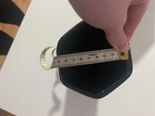 Jarrón Negro Moderno Vidrio