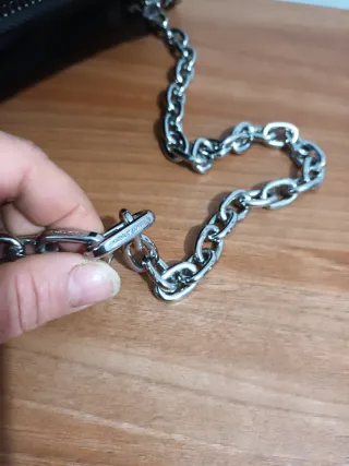 Bolso Negro BIMBA Y LOLA Cadena Plata