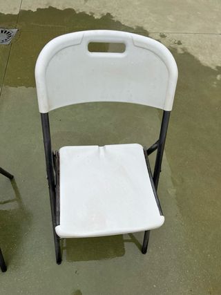 Sillas de cocina plegables blancas