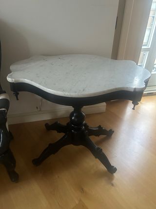 Mesa Alfonsina Mármol Negra y Blanca