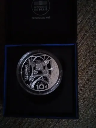 Moneda 10€ Francia Plata Gustave Eiffel 100 Años