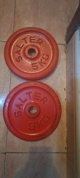 PESAS 2 DISCOS SALTER DE 5KG DE 30MM