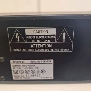 Reproductor CD Sony CDP-270