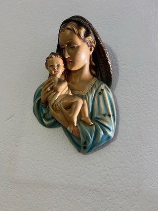 Virgen con niño figura decorativa