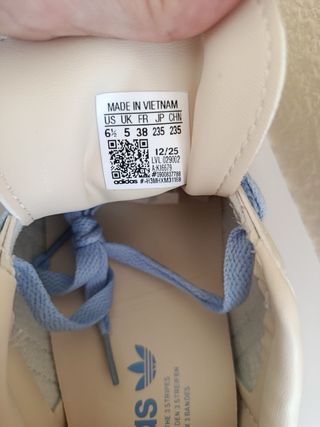 Adidas Samba Beige y Azul