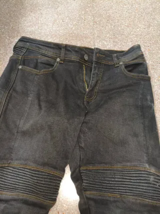 Pantalón de moto tejano negro talla S