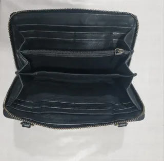 Portafoglio nero intrecciato