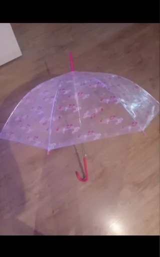 Paraguas infantil transparente notas musicales