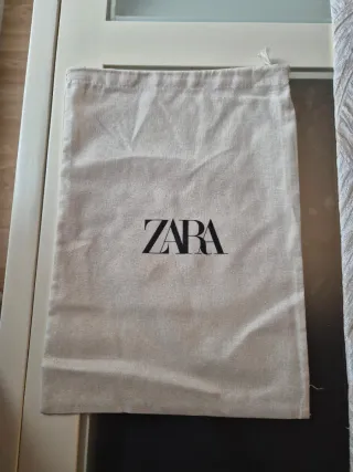 Bolsa de tela Zara beige